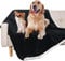 Wasserdichte Hundedecke, waschbare Haustierdecke für Sofabett, flüssigkeitsdichte Hundebettdecke, weiche, strapazierfähige und wendbare Sherpa Fleece-Decke für mittelgroße Hunde (Schwarz 152x203CM)