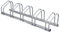 Tubiaz Fahrradständer 5 Fahrräder, Sicherer Radständer auch für Mountainbikes und E-Bikes, Boden- oder Wandmontage, Mehrfachständer Stahl für Garage und Garten,130x32x26cm Silber