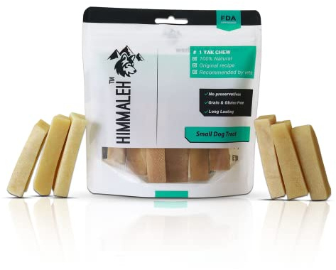 Himmaleh Yak Chews for Dogs, Small (6 Pack) & Puppy - Natural Yak Milk Chew | Protein & Calcium Rich, Long-Lasting Chew, Grain-Free Recipe, Boredom Buster, Freshens Breath Naturally, Naturally Low-Odor