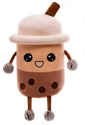 Uposao Bubble Tea Plush Toy Cuddly Toy, Cartoon Plush Dolls Funny Cushion Milk Tea Soft Doll Tea Cup Cushion Children's Toy Birthday Gift for Children Girls, 20cm