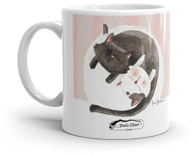 Paolo Chiari Taza gato - Línea Miao, 300 mililiters, cerámica