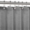 ZARCKER Wasserdichter Duschvorhang, 182x92CM, Linnen Badewanne Vorhang mit undurchlässiger Beschichtung, Anti-Schimmel Stoff Textil Shower Curtain mit 12 Duschvorhängeringen Waschbar - Grau