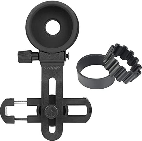 Svbony SV218 Teleskop-Handy-Adapter, Universelle Handyhalterung Installation Stabil, Kompatibel für Teleskop, Spektiv, Fernglas, Mikroskop Passend für 2,4-4,1 Zoll Smartphones