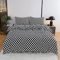 YASMENG Winter Plüsch Bettwäsche 135x200cm 4 teilig Schwarz Weiß Kariert Muster Bettbezug Set Flauschig Warme Cashmere Touch Bettwäsche mit Reißverschluss und 2 x Kopfkissenbezüge 80 x 80 cm