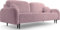 WFL GROUP Sofa mit Bettkasten - Schlafsofa mit Schwarze Holzbeinen - 3-Sitzer Sofa Couch mit Schlaffunktion Bettfunktion Skandinavisch Polstergarnitur - Rosa