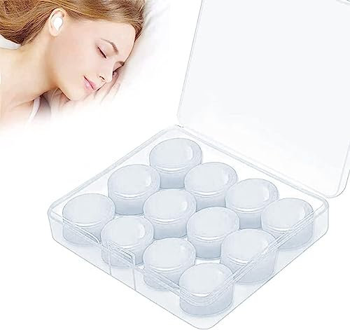 Gel Ohrstöpsel zum Schlafen, 6 Paare Weiche Silikon Ohrstöpsel, Erwachsene Geräuschunterdrückender Ohrenstöpsel, ideal zum Schnarchen, Schwimmen, Konzert, Studieren, Arbeiten