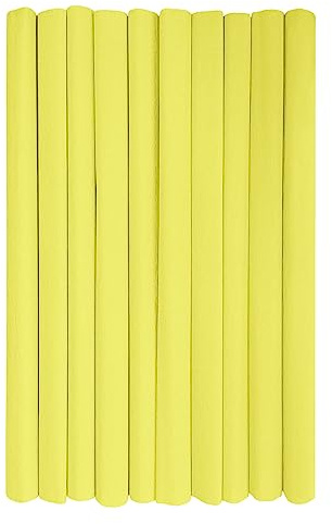 Interdruk - Crepe Paper Rolls for Kids, DIY and Decorations - Pack of 10 Reels (50cm x 200cm, 28g/m2) - 03 Lemon, 03 Zitrone