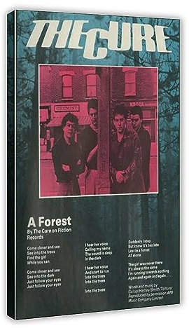 TONFON The Poster & Cure A Forest Song, Poster, Leinwand, Poster, Wandkunst, Dekordruck, Bild, Gemälde für Wohnzimmer, Schlafzimmer, Dekoration, Rahmenstil, 60 x 90 cm