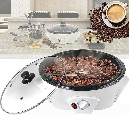 McbeAn Coffee Bean Roaster, 1200W Electric Coffee Roaster Machine, 0-240℃ Adjustable Temperature, Non-Stick Pan & Cellular Even Heating, for Home Use Nut Peanut Cashew Chestnuts Popcorn Red Beans