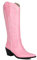 Stivali da Cowboy Western Vintage Ricamati da Donna, Stivali a Punta a metà Polpaccio, Stivali per Feste notturne di Carnevale di Halloween,Rosa,44