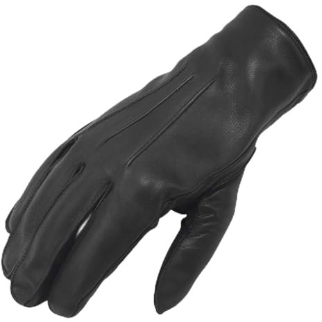 COLOURLINX Herren-Lederhandschuhe, ungefüttert, Retro, Vintage, klassisch, stilvoll, echtes Leder, warm, thermisch, Winter, schwarz, Chauffeurhandschuhe, Schwarz , XL