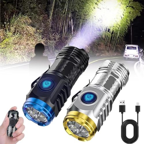 Three-Eyed Monster Mini Flashlight, Three-Eyed Monster Mini Flash Super Power Flashlight, Rechargeable LED Flashlights High Lumens