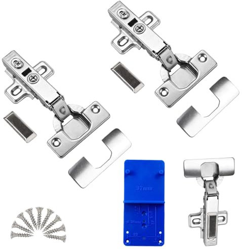 2 piezas de bisagras de gabinete, Bisagras Puertas Cocina, Bisagras de Armario, Bisagras de Muebles, bisagras de puerta de acero inoxidable, para Puertas de Armario de Cocina