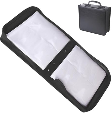 Bolsa de almacenamiento de DVD, funda portátil para guardar DVD, organizador de DVD con cremallera, funda multifuncional, funda portátil de viaje, bolsa de almacenamiento para DVD de coche, para uso