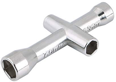 Lybunair Vielseitiger Kreuzschlüssel Werkzeug, Dauerhafter Sechskantschlüssel, Steckschlüssel, Reparaturwerkzeug für M2, M2.5, M3, M4 Schrauben und Muttern