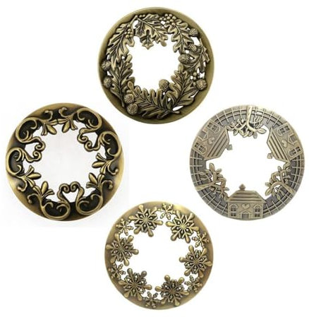 MUXSAM Portacandele in vetro, portacandele in metallo, aiuta a bruciare in modo uniforme, accessorio per candele, portacandele Illuma per Yankee Jar Candle, 4 pezzi, bronzo vintage