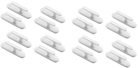 STOBAZA 16 Pz Gancio per Tende Tacchetta per Finestra Tende a Pacchetto Tacchetti per Cordoncini con Paralume Romano Gancio Appiccicoso Clip per Corda per da Finestra ABS Bianca