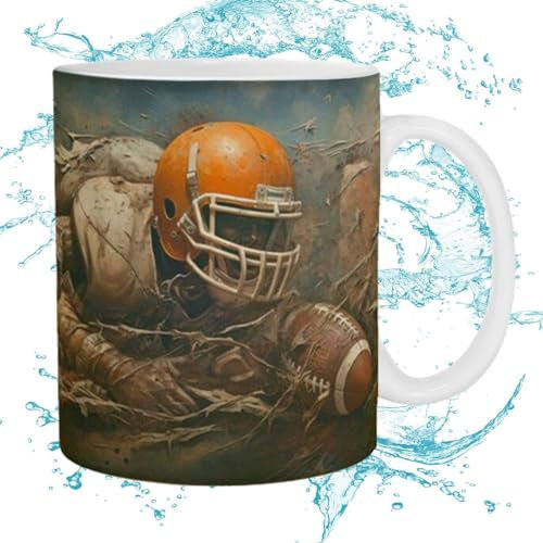 Taza de café de fútbol americano, taza de té, taza de café, taza de cerámica, taza deportiva, tazas de café, tazas de café, taza de café, taza de fútbol americano para café, té, leche, zumo