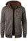 Herren Langarm Kapuzenjacke Reißverschluss Übergangsjacke Softshelljacke Strickjacke Lässige Herbst Winterjacke Herren Sweatjacke mit Taschen Freizeitjacke Modischer Hoodie Sportjacke (Coffee,XXL)