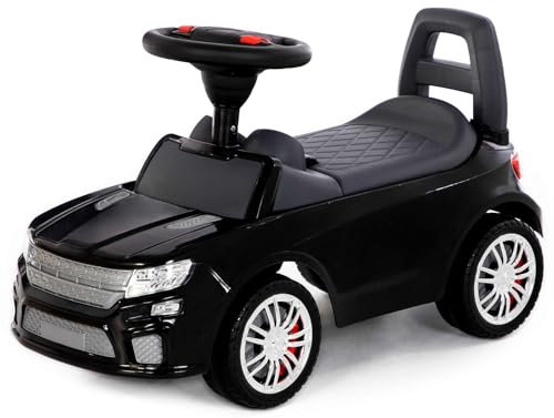 Rutscher Auto schwarz Super Car Nr.6 Sound Kinder Rutscherfahrzeug Lauflernhilfe