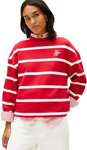 Tommy Hilfiger Damen Th Script Mdrn Terry Swtshrt Ww0ww48431 Pullover-Sweatshirt (1er Pack)
