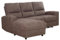 Ecksofa - Schlammgrau - Mikrofaser - 1-motorig mit elektrischer Relaxfunktion