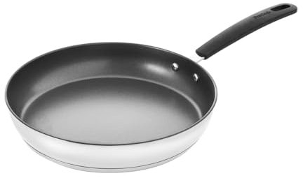 ProCook Gourmet Stainless Steel Frying Pan - 28cm, Durable Non Stick Saute Skillet - Black, Induction Safe Cookware