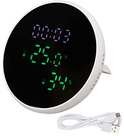FLEXMAN Wifi Thermometer Hygrometer, Smart Wifi Temperaturfeuchtigkeitssensor Hohe Genauigkeitsregelung Automatische Erkennung mit LED for Homes Office ﻿