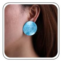 Cybche Vintage Acryl Große Runde Kreis Ohrringe Grün Acryl Geometrische Runde Ohrringe Bonbon Farbe Harz Scheibe Münze Hoop Anweisung Ohrstecker Ohrring Partei Prom Schmuck Für Frauen