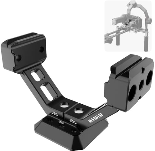 NEEWER Gimbal Halterung für RS5/RS4/RS4 Pro/RS3/RS Pro, Arca Typ Quick Release Schulter Rig NATO Rail Kamera Stabilisator Adapter kompatibel mit DJI SmallRig V Mount Akku Fotografie Zubehör, GA031