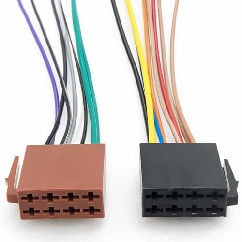 Ebksqs Komplettes Adapterkabel-Set Für Autoradio – 16-Pin ISO-Stecker Für Universelle Strom- & Lautsprecherverbindung in Allen Fahrzeugen