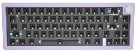 RASTKY 67 Tasten DIY Hot-Swap-fähiges Mechanisches Tastatur-Kit mit RGB- für, OS X Wireless//Typ-C-Barebone-Tastatur für den Heim- und Bürogebrauch (Purple)