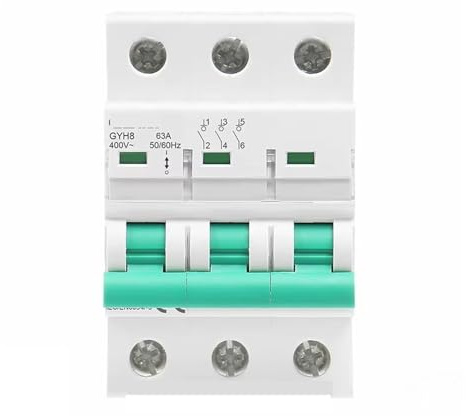 Interrupteur principal triphasé GYH8 63A 100A 125A disjoncteur 400V(63A)