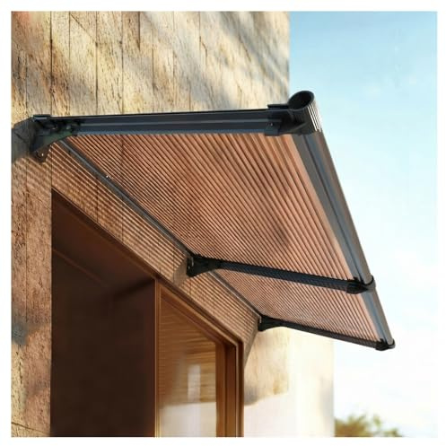 ZXCASDF Polycarbonat Fenster vordach，Fenster Balkon markise，Eingangsüberdachung，türvordach，terrassenüberdachung，Sonnenschutz und Regenschutz，Schnee und UV-Strahlen(150x150cm/59x59in)