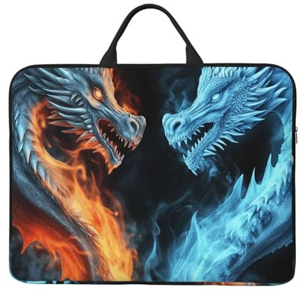 Laptop Sleeve 14 inch Shockproof Computer Carrying Bag Ice and Fire Dragons Laptop Case Briefcase Handbag