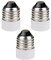FINELED Lampenfassungs-Adapter, E26 / E27 auf MR16 / MR11 / G4 / G6.35 / Gu5.3, 3 Stück