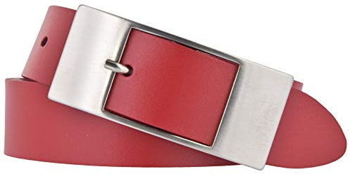 Bernd Götz Damen Leder Gürtel 35 mm Rot Rindleder Damengürtel Ledergürtel (80)