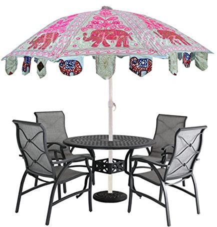 Marusthali Wedding Umbrella-Indian Handmade Garden Umbrellas, Outdoor Patio Umbrellas-Decorative Parasols Outdoor Theme Wedding, Beach Sun Shade Parasols Large Umbrellas