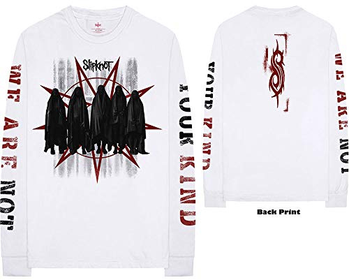 T-Shirt Maniche Lunghe # L Unisex White # Shrouded Group