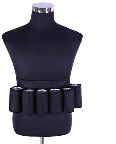Fools Alibi Biergürtel, 6 Stück, Weinflaschen, Getränkedosenhalter mit verstellbarem Gurt für Outdoor-Aktivitäten, Schwarz