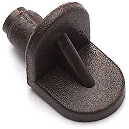 Strong Shelf Supports Pegs Pins Plug Stud Kitchen Cupboard Cabinet,Bookcases (8, Push-in, Brown - M0357)