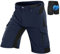 Vzteek Herren MTB Hose Fahrradhose mit Gepolstert, Schnelltrocknende MTB Shorts Mountainbike Hose Herren(Tiefes Blau,XL)