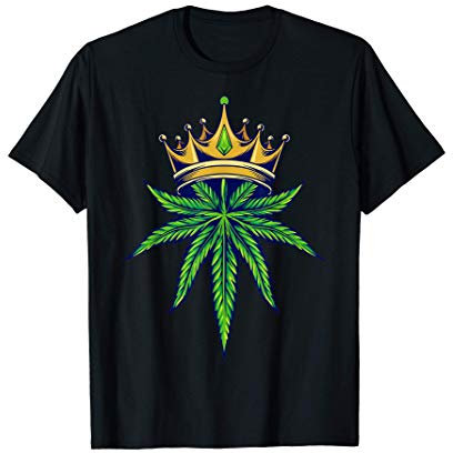 Weed Gras Unkraut Marihuana Cannabis 420 THC Pott Blatt T-Shirt