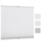 iomangio® Klemm Plissee ohne Bohren Faltrollo mit Klemmträger 100cm x 130cm Weiß Klemmrollo Blickdicht Sonnenschutz Jalousie für Fenster Fertigplissee Rollo