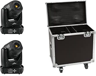 EUROLITE Set 2x LED TMH-S90 + Case | 2x LED-Moving-Head Spot inklusive Flightcase mit Rollen