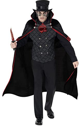 Morph Vampir-Kostüme, Dracula-Kostüm, Herren-Vampir-Halloween-Kostüm, Jack The Ripper-Kostüm, Verkleidung für Erwachsene, Größe XL - L
