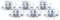 KARACA Hattat Turkish Coffee Cup Set for 6 People - 12 Piece Coffee Cups with Saucers - Small Porcelain Espresso Cups Set - Ideal for Serving Arabic Coffee, Greek Coffee (90ml)