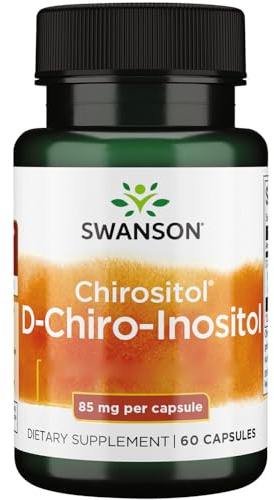 Swanson, D-Chiro-Inositol, 60 glutenfreie Kapseln, 85mg D-Chiro-Inositol je Dosis, Sojafrei, GMO frei, Geschmacksneutral