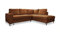 MIUFORM Ecksofa mit Schlaffunktion, Lofty Lilly Wohnlandschaft L-Form, Couch L Form Wohnladschaft mit Schlaffunktion Schlafcouch, Sofa Cord Metallfüße (Ziegelrot, Rechts ausgerichtet)
