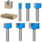 6 Piezas Fresas para Ranurar Madera Router, 8mm Superficie Enrutador, Broca de Enrutador Fresadora de Limpieza 10/15/20/22/25/30mm, para Herramientas de Carpintería